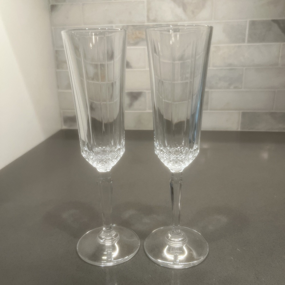 St. George Crystal American Heritage Champagne Flute 8 3/8" X 2 1/4" Diameter